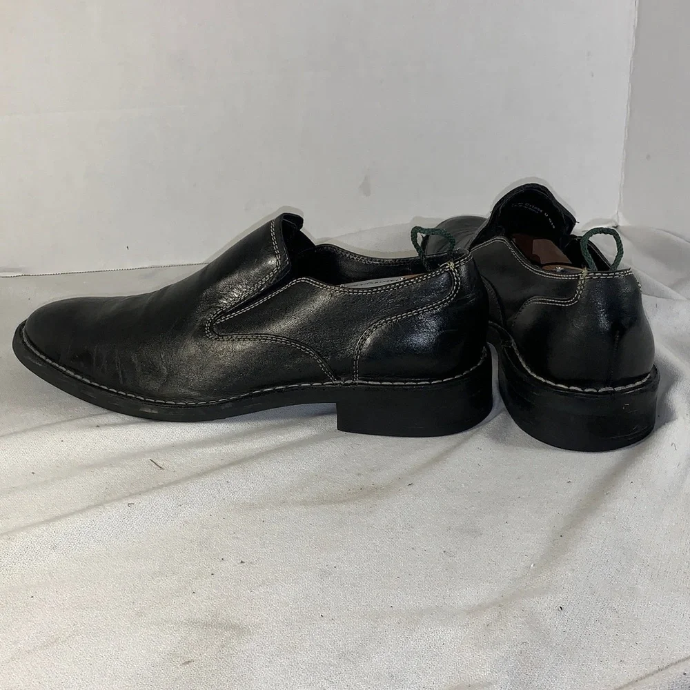 Cole Haan Black Leather Slip-On Dress Loafers
